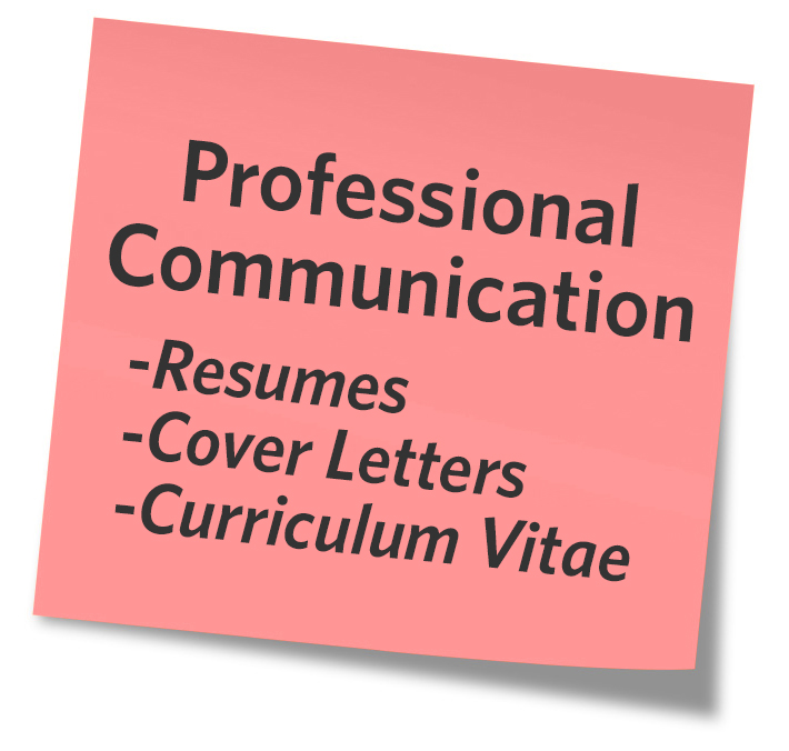 Professional Communication: Resumes, Cover Letters, and Curriculum Vitae